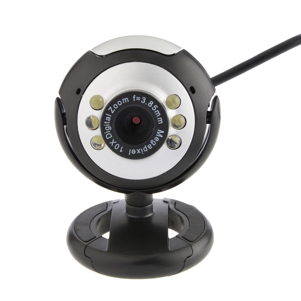 USB HD night vision Webcam Camera With Microphone Mic LED For PC Computer 