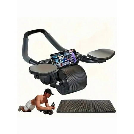 Ab Roller With Timer And Knee Pad, Automatic Rebound Abdominal Wheel With Elbow Support Ab Exercise Device, Strengthen Core Muscles Abs Exercise Roller, For Women And Men