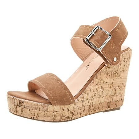 

Sandals Women s Platform Sandals Casual Shoes Ankle Buckle Strap Open Toe Summer Sandals