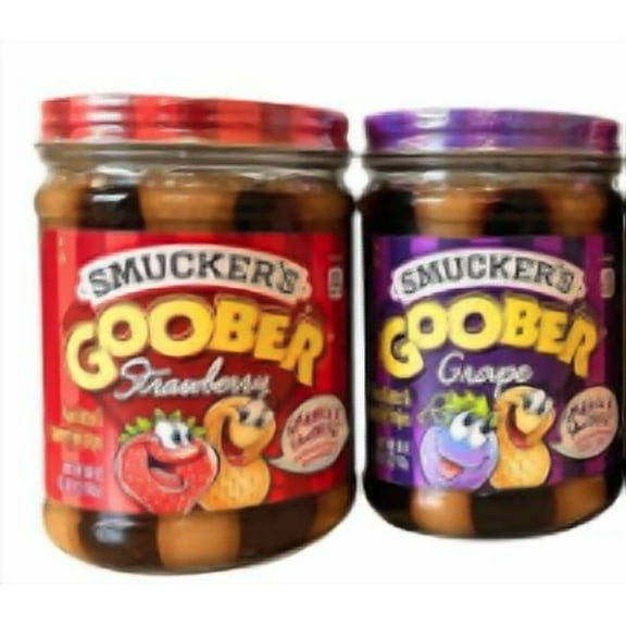 Smucker's Goober Peanut Butter and Grape Jelly Stripes plus Strawberry Jar, 18 ozs Each Kosher