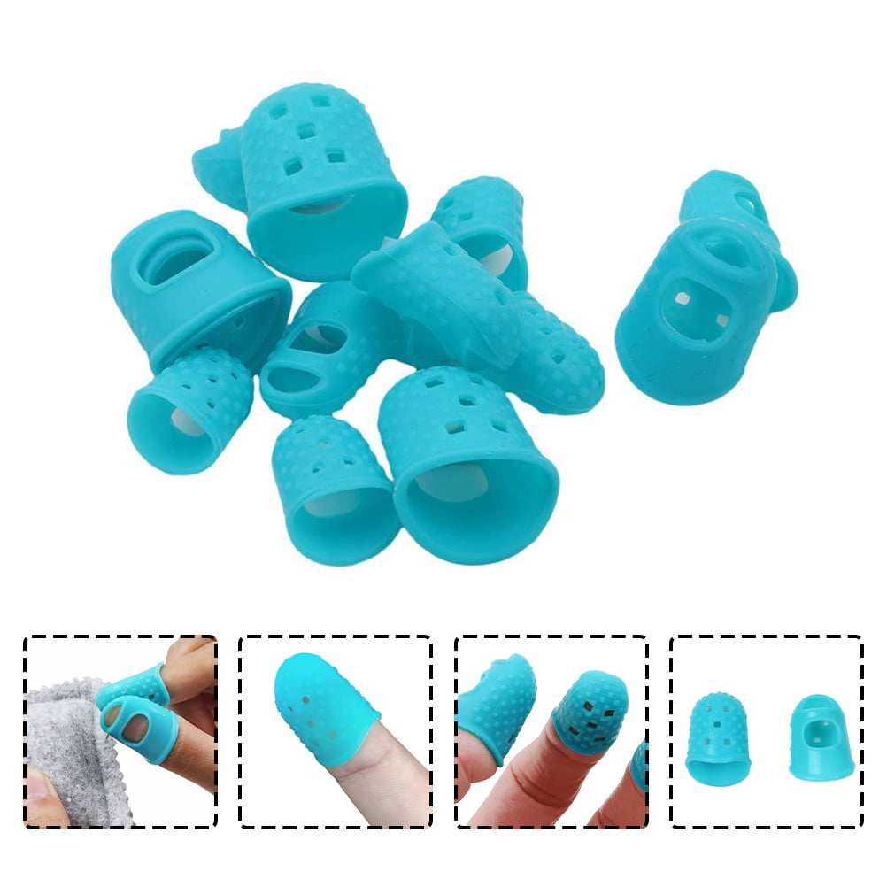 6 PCS Silicone Finger Protectors, Finger Cots, Premium Fingertip Cover  guards pads for Hot Glue Gun, Knitting Craft Sewing Embroidery Ironing  Rosin
