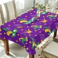 thumbnail image 4 of Coolnut Mardi Gras Rectangle Tablecloth Spill-Proof Polyester Table Cloth Table Cover for Kitchen Dining Picnic Holiday Party Decoration,60"x108", 4 of 7