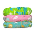 thumbnail image 1 of Charlie Banana Reusable Baby Cloth Diapers, One-Size, Washable—3 Soft Pocket Diapers + 6 Absorbent Inserts (Organic Florida Safari Pink), 1 of 11