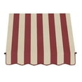 thumbnail image 2 of Awntech 3.38 Ft New Orleans Fixed Awning Canopy with Twisted Rope Arms (40.5in x 31in x 24in), Burgundy/Tan Stripe, 2 of 2