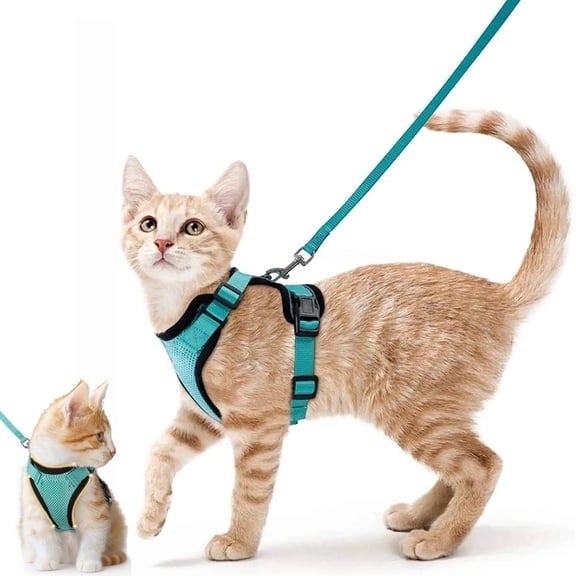 AsunbyCat Walking Harness Escape-Proof Soft Breathable Adjustable Vest-Style For Walking Traveling And Camping