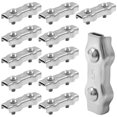 thumbnail image 5 of HUGFEGWE 12Pcs M5 304 Stainless Steel Double Wire Rope Clip Cable Clamps for 3/16 Inch Diameter Wire Rope CJB91-55182, 5 of 5