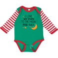 thumbnail image 3 of Inktastic I Love My Pops to the Moon and Back Boys or Girls Long Sleeve Baby Bodysuit, 3 of 5
