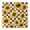 Checkboard Sunflower, variant on Fitted Tablecloth with Elastic Hem, Sunflower Floral Print on Wrinkle-Free Polyester for Dining or Picnic Table, Fits 34x34 Inch