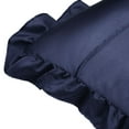 thumbnail image 7 of PiccoCasa 2Pcs Satin Ruffled Pillowcase Navy Standard, 7 of 7