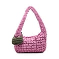 thumbnail image 2 of No Boundaries Women's Quilted Puffer Oversized Shoulder Bag, Rosy Lilac, 2 of 7