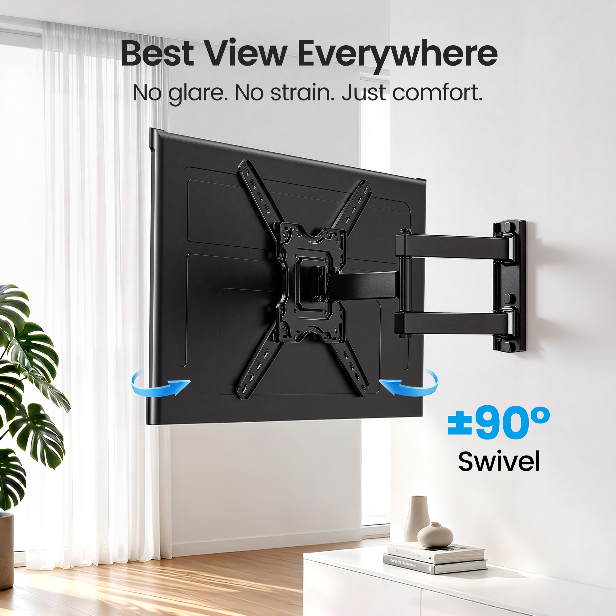 MountFTV Full Motion TV Wall Mount for 26–65 inch TVs photo 3