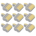 thumbnail image 3 of T Wire Connector 1 In 5 Out Wire Joint Push-type Splitter Copper Wire Connector Conductor Terminal Block 20Pcs SPL Quick Connector 1 In 5 Out PushType Splitter Copper And PC, 3 of 8