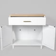 thumbnail image 6 of Hidden Litter Box Furniture, Cat Litter Box Enclosure with Scratch Board, Wooden Enclosed Cat Litter Cabinet Storage 32.5 x 31.69 x 15.75 Inches, White, 6 of 11