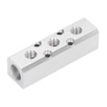 thumbnail image 2 of Compressed Air Manifold Pneumatic Block Aluminum High Pressure Proof Fast Connector for Compressors Pumps Machines, 2 of 7