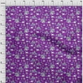 thumbnail image 4 of oneOone Cotton Poplin Violet Fabric Kalamkari Traditional Sewing Material Print Fabric By The Yard 56 Inch Wide, 4 of 5