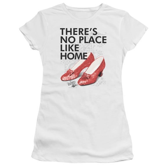 Wizard Of Oz No Place Like Home Junior Women's T-Shirt Sheer White