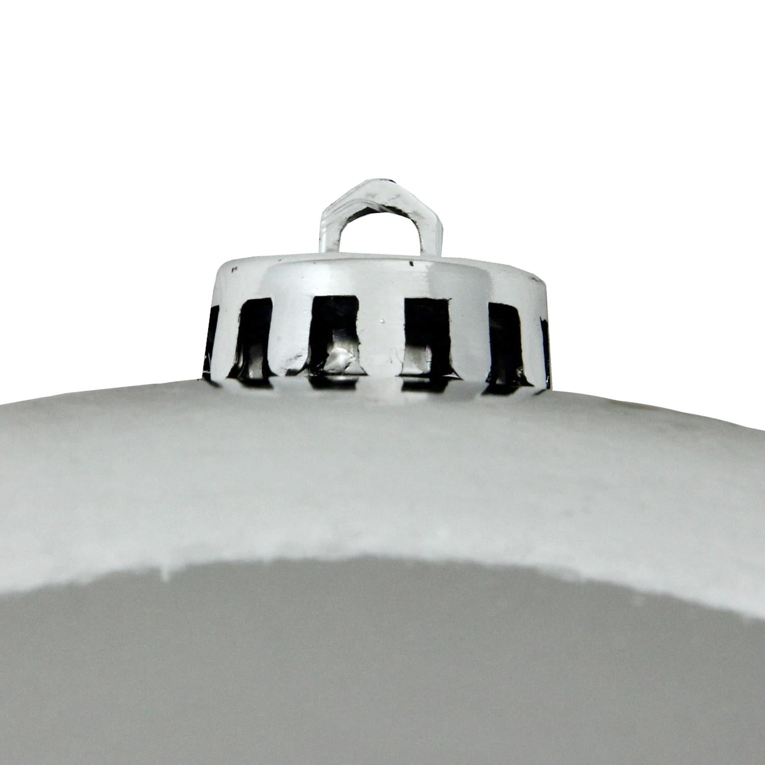 Shiny Silver Splendor Shatterproof Christmas Ball Ornament 8" (200mm)