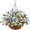 Blue Green Purple, variant on Pinsai Artificial Hanging Flowers in Basket Artificial Daisy Flower 12 inch Coconut Lining Basket for Outside Home Yard Porch Patio Balcony Spring Decoration