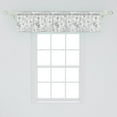 thumbnail image 2 of Ambesonne Grey Window Valance, Abstract Sketchy Flowers, 54" X 12", Pale Grey and White, 2 of 3
