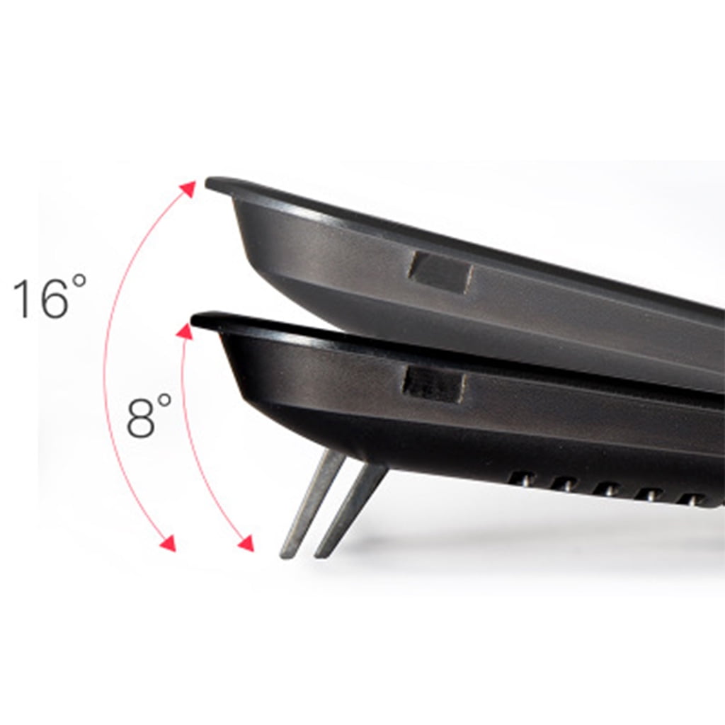 lanema Metal Panel Dual Fan Notebook Cooler High Speed Silent Laptop Cooling Pad Slim