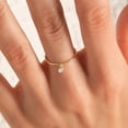 thumbnail image 3 of Diiro Round Cut Moissanite Dangle Diamond Ring, Vermeil Yellow Gold Stackable Band, Delicate Everyday Jewelry, Promise Ring for Women, 3 of 5
