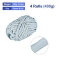 thumbnail image 2 of Elastic Fabric Cloth Yarn, 14.11oz/ 400g T Shirt Crochet Yarns for DIY Bag Carpet Cushion 4 Rolls, Ice Blue, 2 of 6