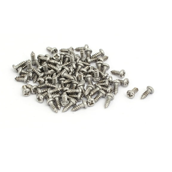 Unique Bargains M3x8mm 304 Stainless Steel  Drive Pan Head Self Tapping Screws 100pcs