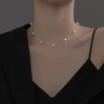thumbnail image 1 of S925 plata cuerda elástica transparente serie de perlas sintéticas collar temperamento coreano mujeres cuello joyería TUNC Sencillez, 1 of 5
