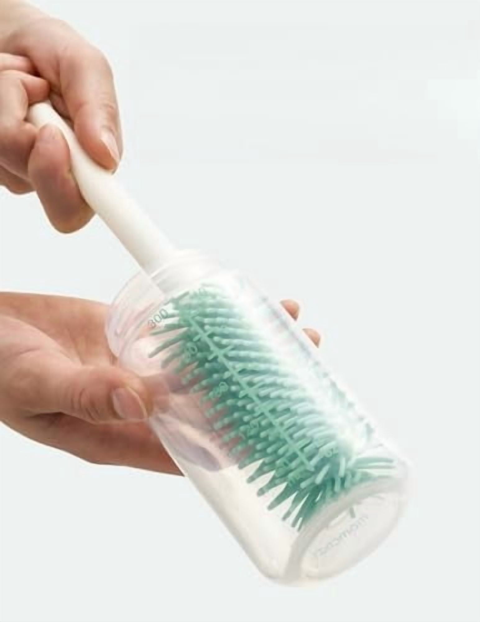 Bottle Brush Set - Baby Bottle Cleaner Kit with Silicone Brush, Nipple Brush, Straw Brush, Soap Dispenser, Drying Rack - 7 in 1 Bottle Cleaning Tool for Home and Travel, Green