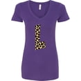 thumbnail image 3 of Inktastic Leopard Print Letter L Women's V-Neck T-Shirt, 3 of 5