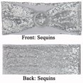 thumbnail image 2 of Fajas de silla SINSSOWL con lentejuelas plateadas y elastano, paquete de 100, 2 of 7