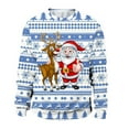 thumbnail image 4 of TJAZFJPA Chandail Tunique pour Hommes Automne et Hiver Tendance Décontractée Imprimé de Noël Chandail Col Rond Chandail à Capuche Graphique Gothique pour Hommes, 4 of 4