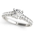 thumbnail image 1 of 14k White Gold Round Trellis Setting Diamond Engmt Ring 1 cttw SZ 8.5, 1 of 3