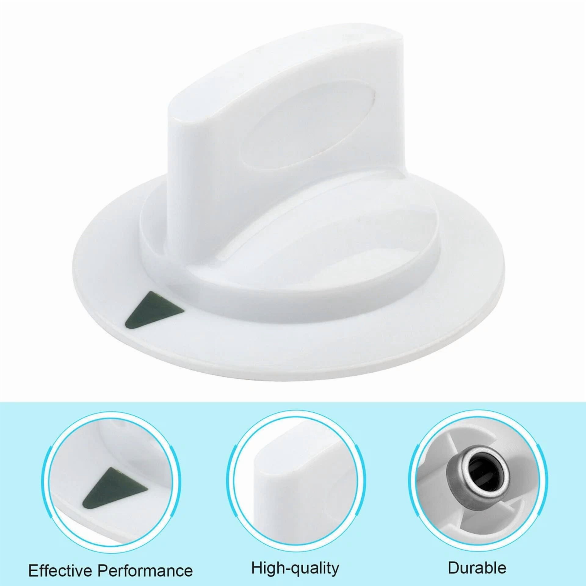 4 White Dryer Timer Control Knob Pack For General Electric Hotpoint Rca We1M652