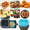 thumbnail image 7 of TEXIJUSO Silicone Air Fryer Liner, 2Pack Square Air Fryer Silicone Liner Reusable Air Fryer Accessories Air Fryer Basket Tray Airfryer Accessories Compatible with Ninja Tower COSORI Tefal, 7 of 7