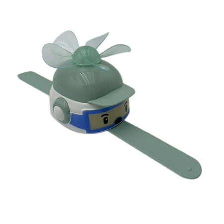 

USB Fan Watches Charging Fans Portable Children Fan Practical Durable Mini Fans Student Gift Blue