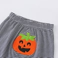 thumbnail image 6 of CPNG Baby Halloween Outfit Boy Girl My First Halloween Clothes 4 Pcs Monster Outfit Set with Long Sleeve Romper Pumpkin Striped Pants and Hats Cute Jumpsuit, 6 of 6