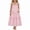 a-202Pink66, variant on Girls Kids Square Neck Tie String Spaghetti Strap Solid Color Multi Tiered Ruffle Hem Loose Flowy Casual Summer Swing Dress For Little Girl Classic Dress 16 Years