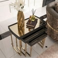 thumbnail image 4 of Michael Amini Lisbon Nesting Tables - Set of 3 - Silken Matte Black, 4 of 15
