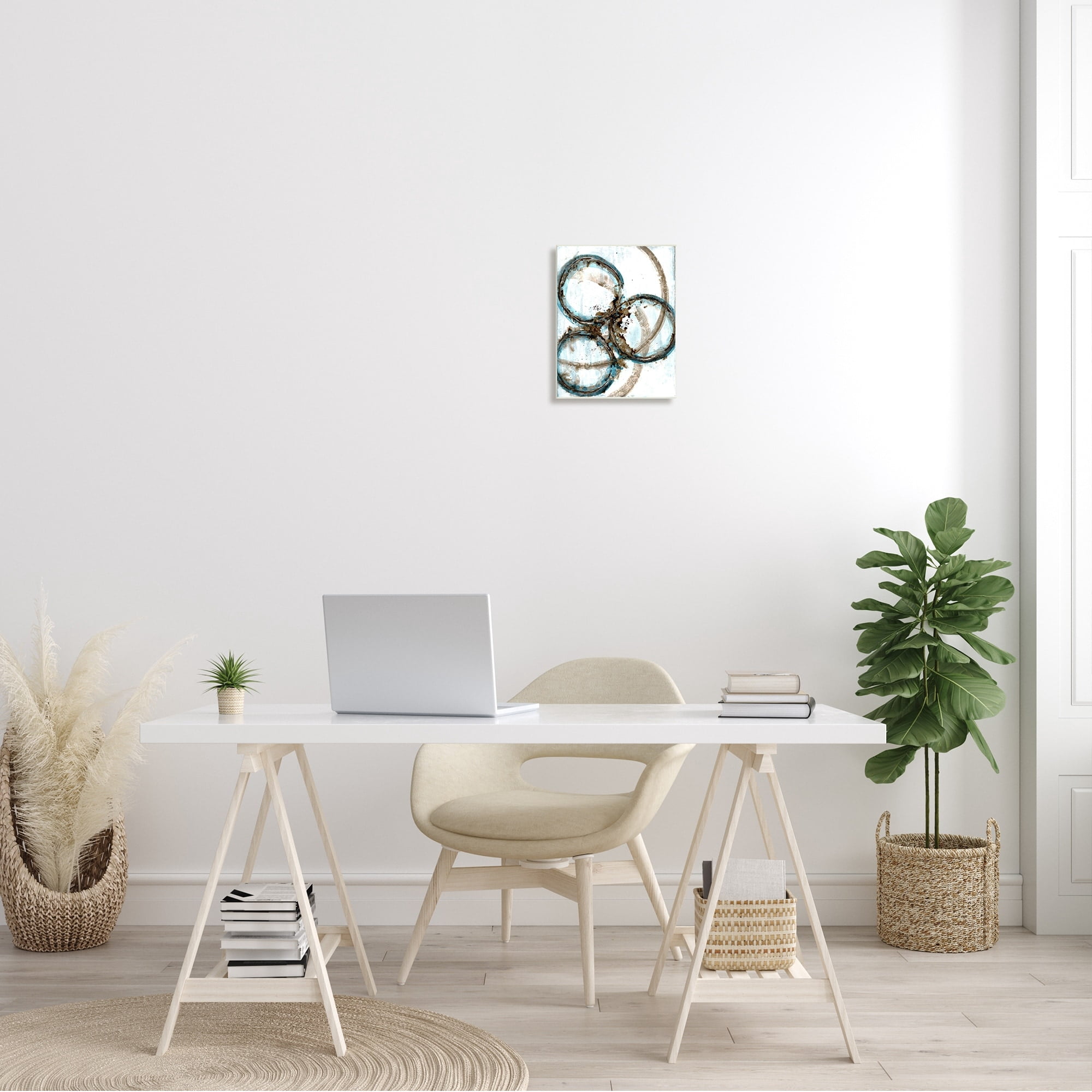 Stupell Industries Modern Rust Inspired Ring Abstract Shape Painting, 13 x 19,Design by Doris Charest