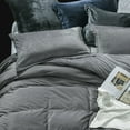 thumbnail image 4 of Velvet Duvet Cover Queen Set, 3 Pieces Soft Flannel Comforter Cover with Zipper Closure & Corner Ties, Ultra Soft Cozy Bedding Set, Breathable Plush Velour Duvet Cover, 4 of 7