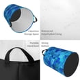 thumbnail image 4 of LNWH Laundry Basket Organizer, Blue Light Scattered Seamless Pattern Foldable Laundry Hamper With Handles Waterproof, Small, 4 of 8