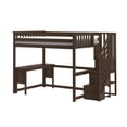 thumbnail image 3 of Classic Full High Loft + Desk + Staircase, Walnut, 3 of 14