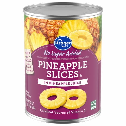 KR Canned Pineapple Slices in Pineapple Juice 20 oz