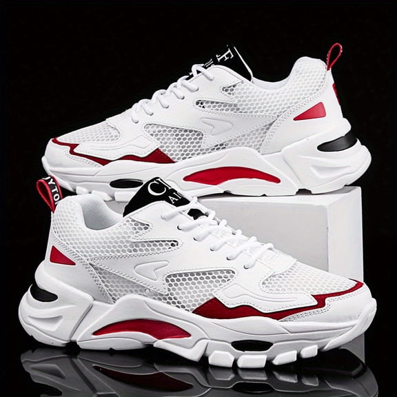 New Spring Fashion Shoes , Ins Sneakers with Thick Soles and Breathable Mesh Design for Men and Women Daily Joker Trend Shoes ,