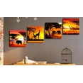 thumbnail image 2 of Tiptophomedecor Stretched Canvas Animal Art - African Animals (4 Parts) - Stretched & Framed Ready To Hang Art, 2 of 3