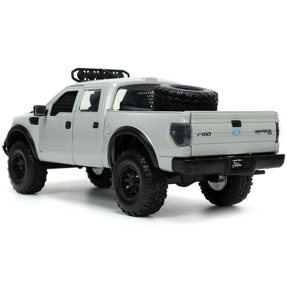 2011 Ford F-150 SVT Raptor Pickup Truck Light Gray with Extra Wheels "Just Trucks" Series 1/24 Diecast Model Car by Jada