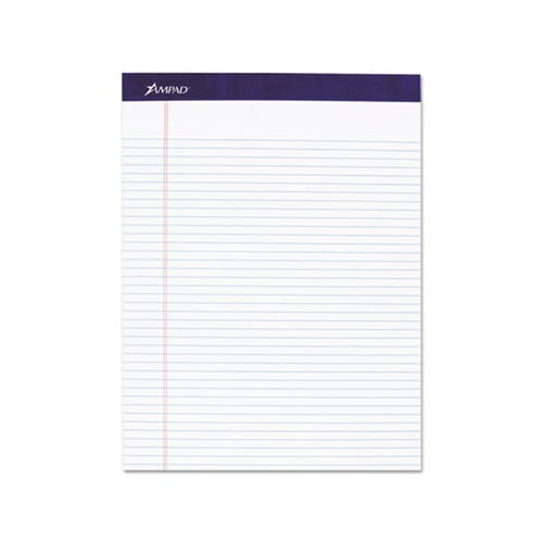 Legal Ruled Pads Narrow Rule, 8.5 x 11.75, White, 50 Sheets, 4/Pack