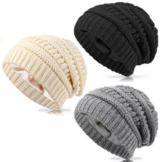 Dalia Winter Knit Beanie for Women Satin Lined Cable Thick  display picture 1
