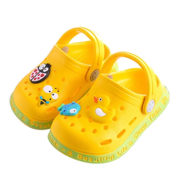 Summer sandals kids Mules Baby Boys Girls Cartoon baby Sandals Flat Heels Solid Cartoon Slippers Children's Garden Shoesdark blue B23 He Qiyong unisex